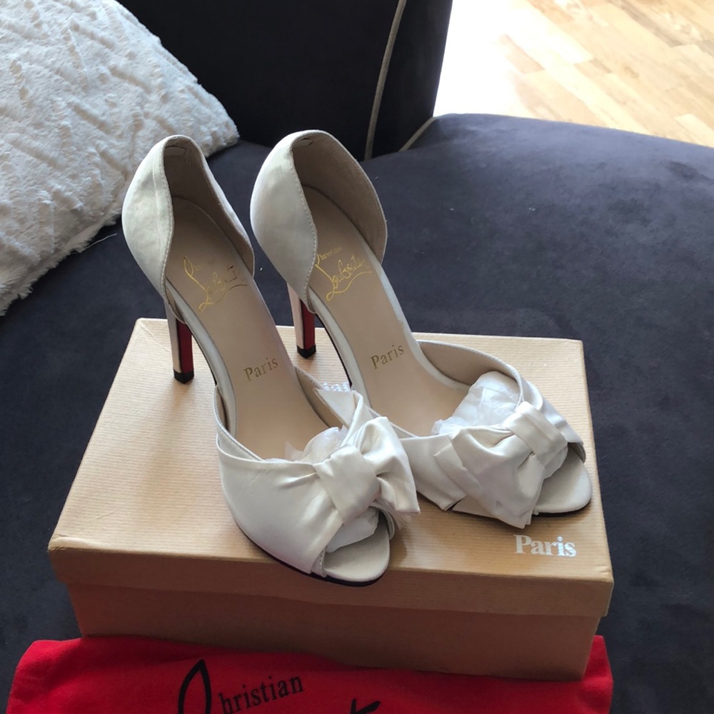 Ivory heels open toe